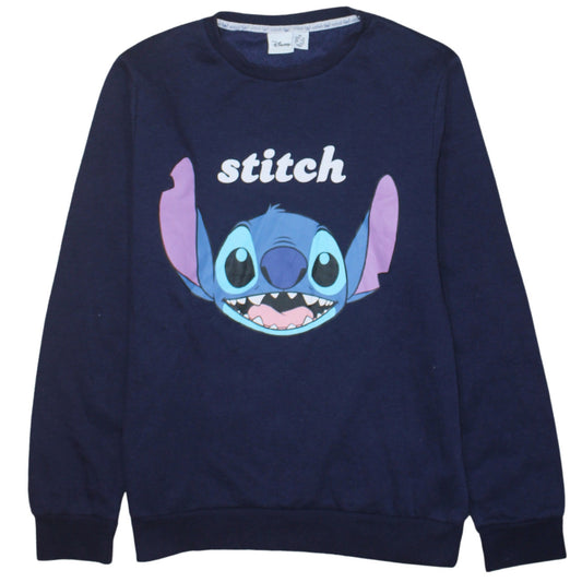 Disney Women’s Blue Stitch Pullover Sweatshirt Size M