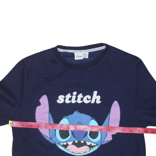 Disney Women’s Blue Stitch Pullover Sweatshirt Size M