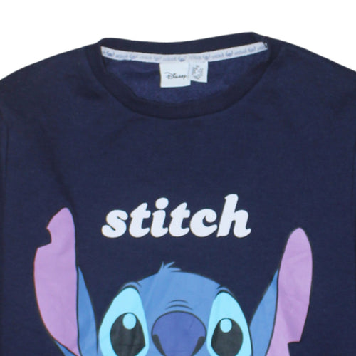 Disney Women’s Blue Stitch Pullover Sweatshirt Size M