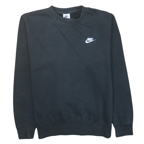 Nike Men's Black Small Classic Crew Neck Fleece Sweatshirt
