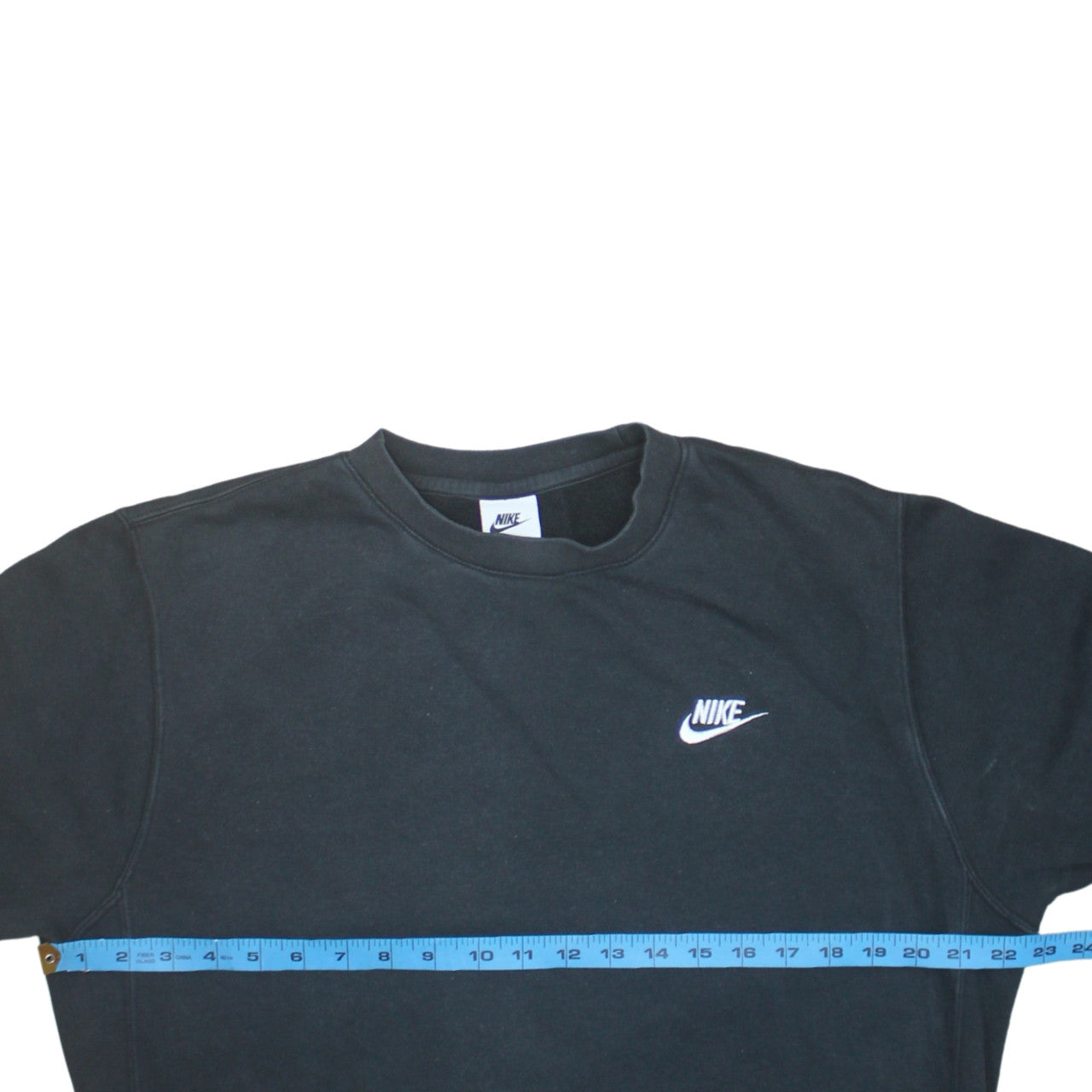 Nike Men's Black Small Classic Crew Neck Fleece Sweatshirt