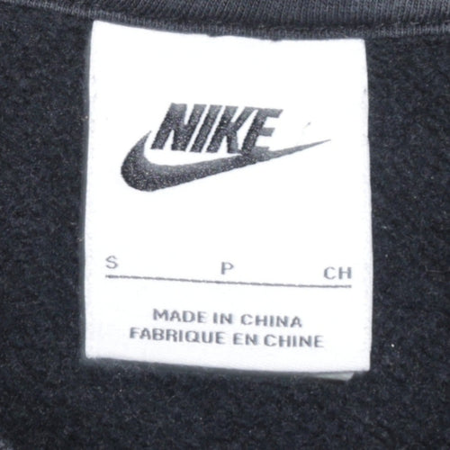 Nike Men's Black Small Classic Crew Neck Fleece Sweatshirt