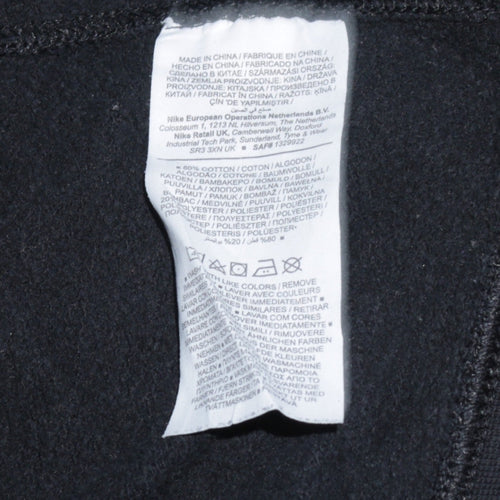 Nike Men's Black Small Classic Crew Neck Fleece Sweatshirt