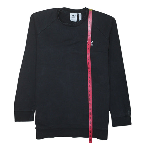 Adidas Mens Black Long Sleeve Crew Neck Pullover Sweatshirt L