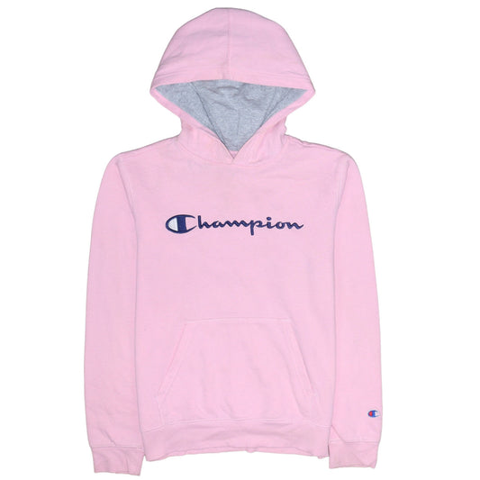 Champion Women's Pink Pullover Hoodie XL Logo Fleece Sweatshirt