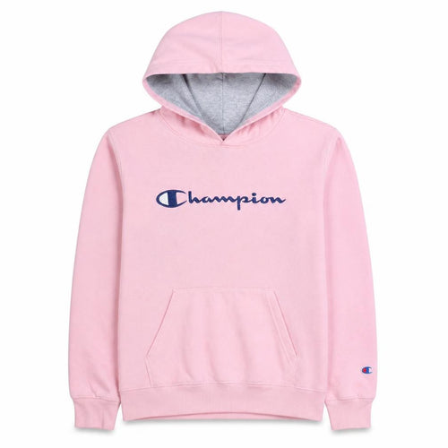 Champion Women's Pink Pullover Hoodie XL Logo Fleece Sweatshirt