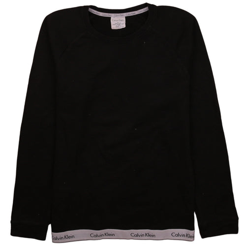 Calvin Klein Men's Black Crew Neck Logo Sweatshirt Size M