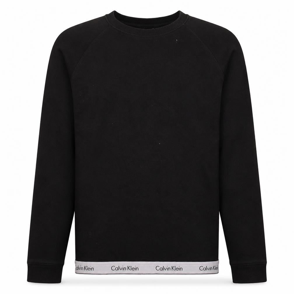 Calvin Klein Men's Black Crew Neck Logo Sweatshirt Size M