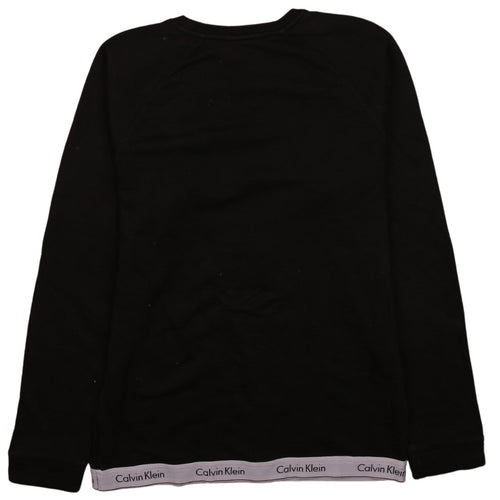 Calvin Klein Men's Black Crew Neck Logo Sweatshirt Size M