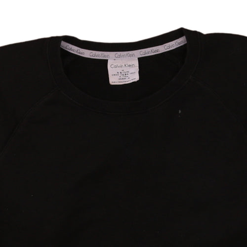 Calvin Klein Men's Black Crew Neck Logo Sweatshirt Size M