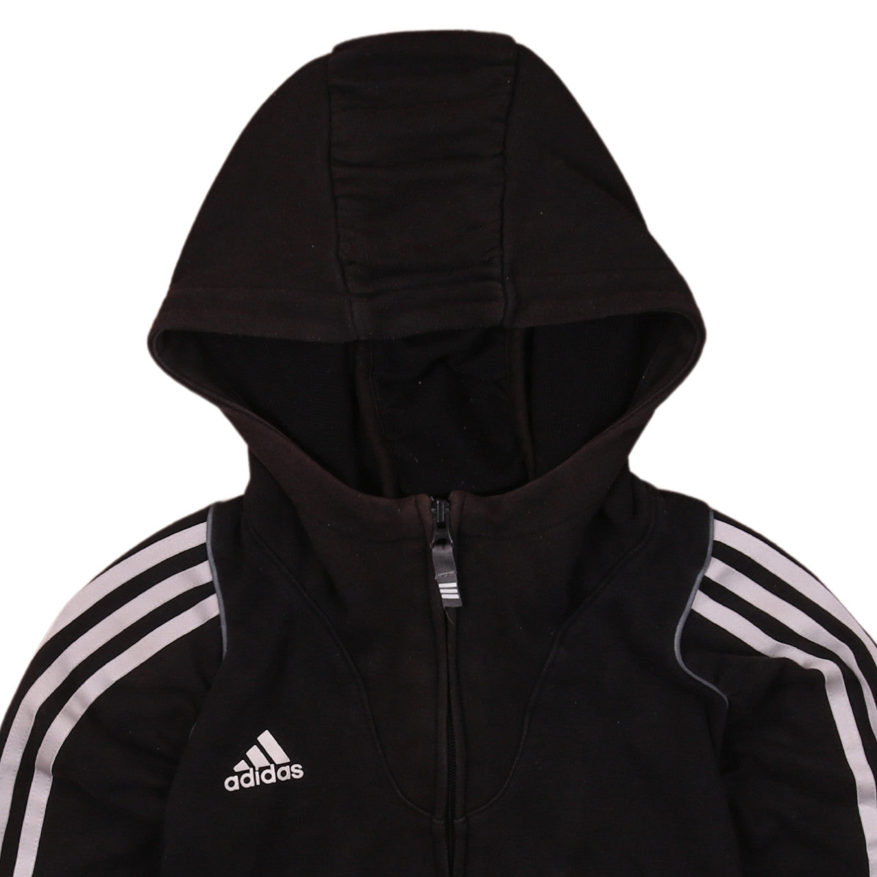 Adidas Womens Black Full Zip Hoodie Size 10 Pink Boxing Cuffed Sportswear