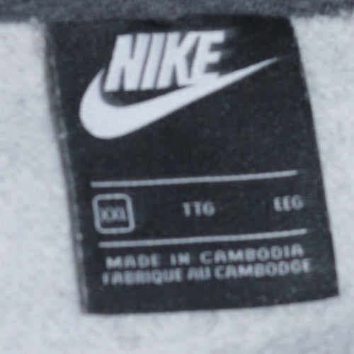 Nike Men's Grey Colour Block Full Zip Hoodie XXL