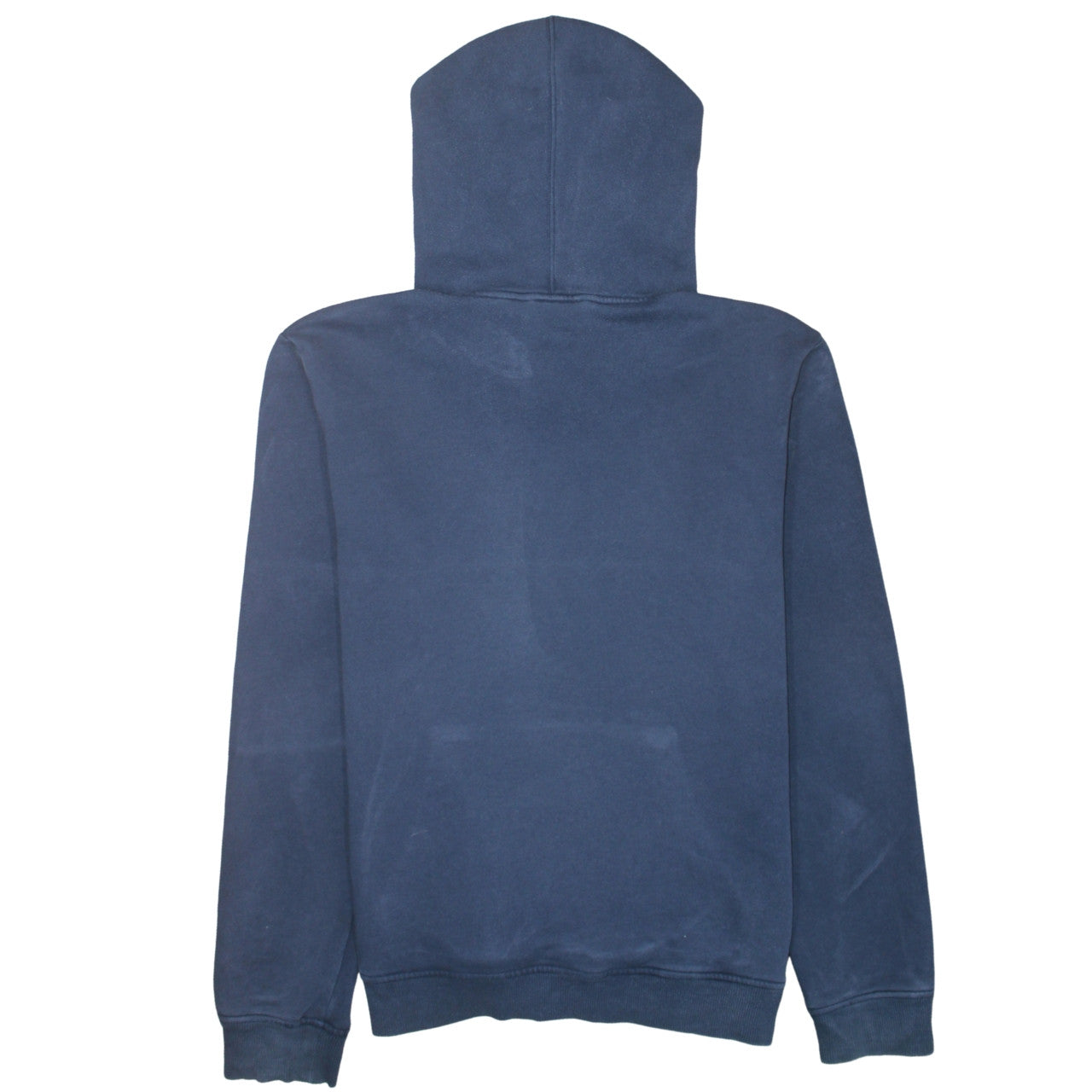 Adidas Mens Blue Pullover Hoodie L Logo Graphic Fleece Sweatshirt