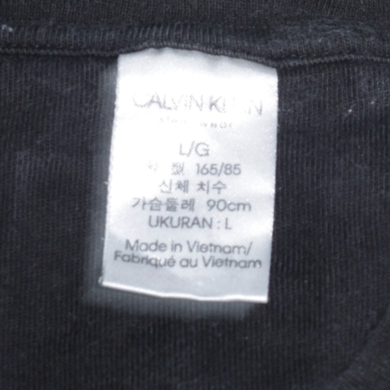 Calvin Klein Men’s Black Long Sleeve Logo T-Shirt Size L