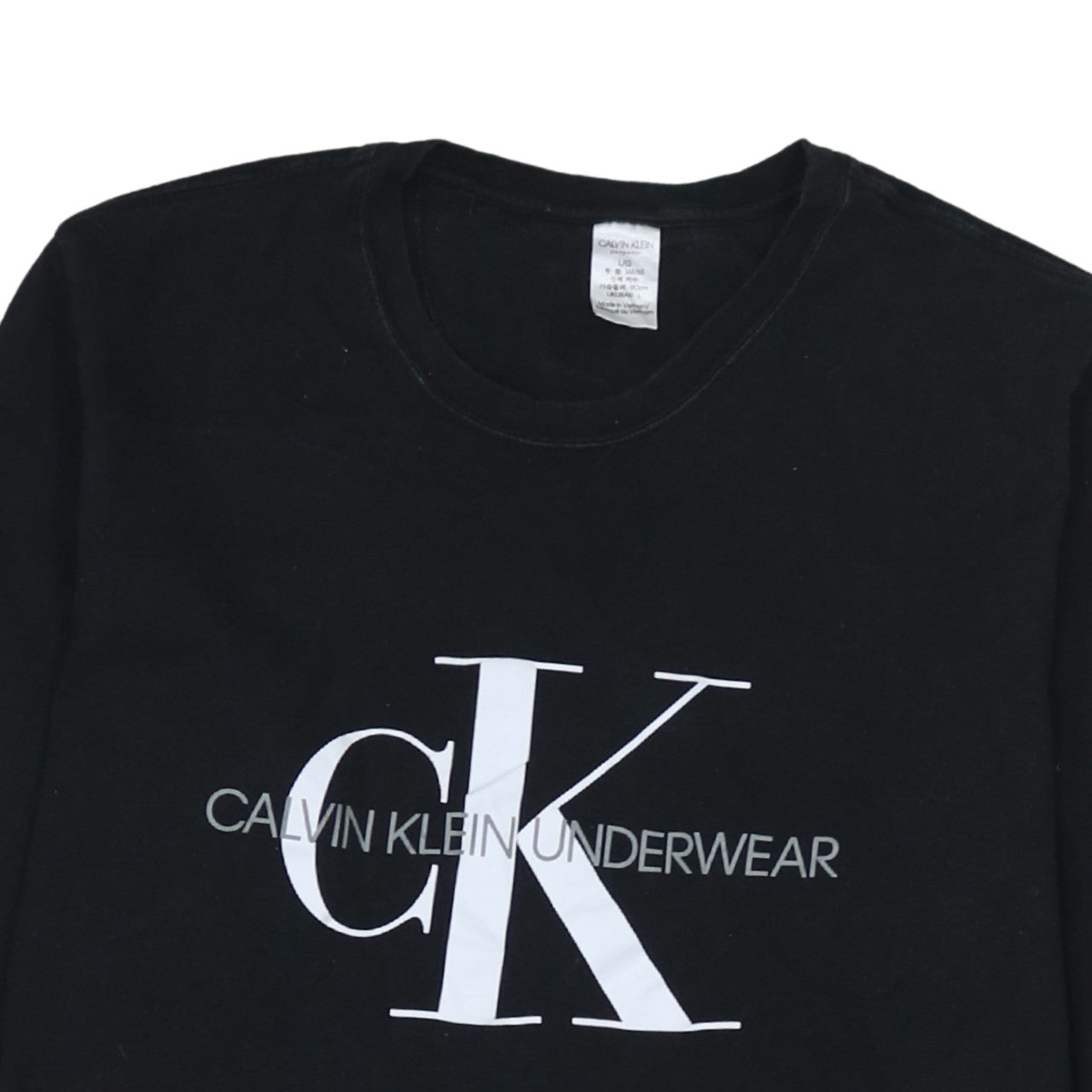 Calvin Klein Men’s Black Long Sleeve Logo T-Shirt Size L
