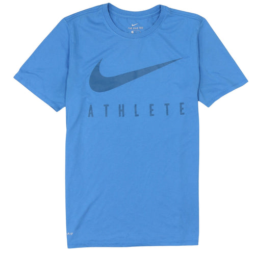 Nike Men's Blue Athletic Fit Dri-Fit Sports Graphic T-Shirt Size M