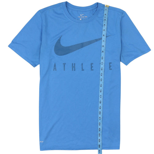 Nike Men's Blue Athletic Fit Dri-Fit Sports Graphic T-Shirt Size M