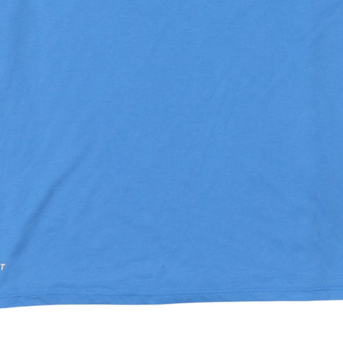 Nike Men's Blue Athletic Fit Dri-Fit Sports Graphic T-Shirt Size M