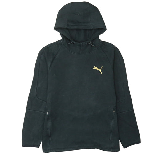 Puma Men’s Black Pullover Hoodie Size L Fleece Sportswear