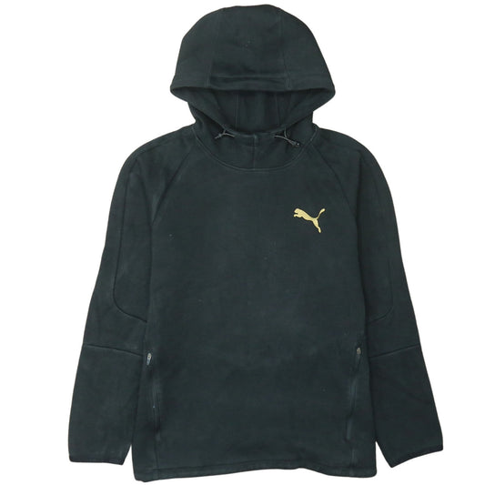Puma Men’s Black Pullover Hoodie Size L Fleece Sportswear