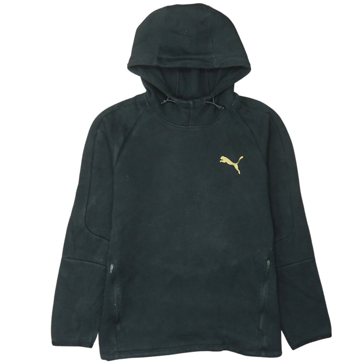 Puma Men’s Black Pullover Hoodie Size L Fleece Sportswear