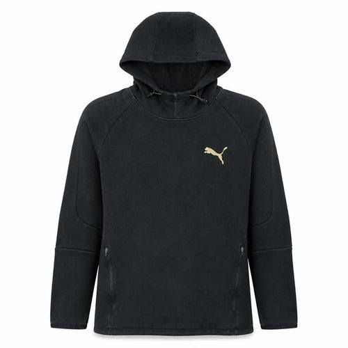 Puma Men’s Black Pullover Hoodie Size L Fleece Sportswear