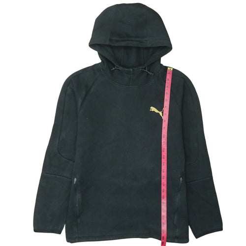 Puma Men’s Black Pullover Hoodie Size L Fleece Sportswear