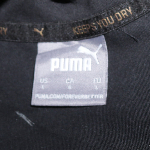 Puma Men’s Black Pullover Hoodie Size L Fleece Sportswear