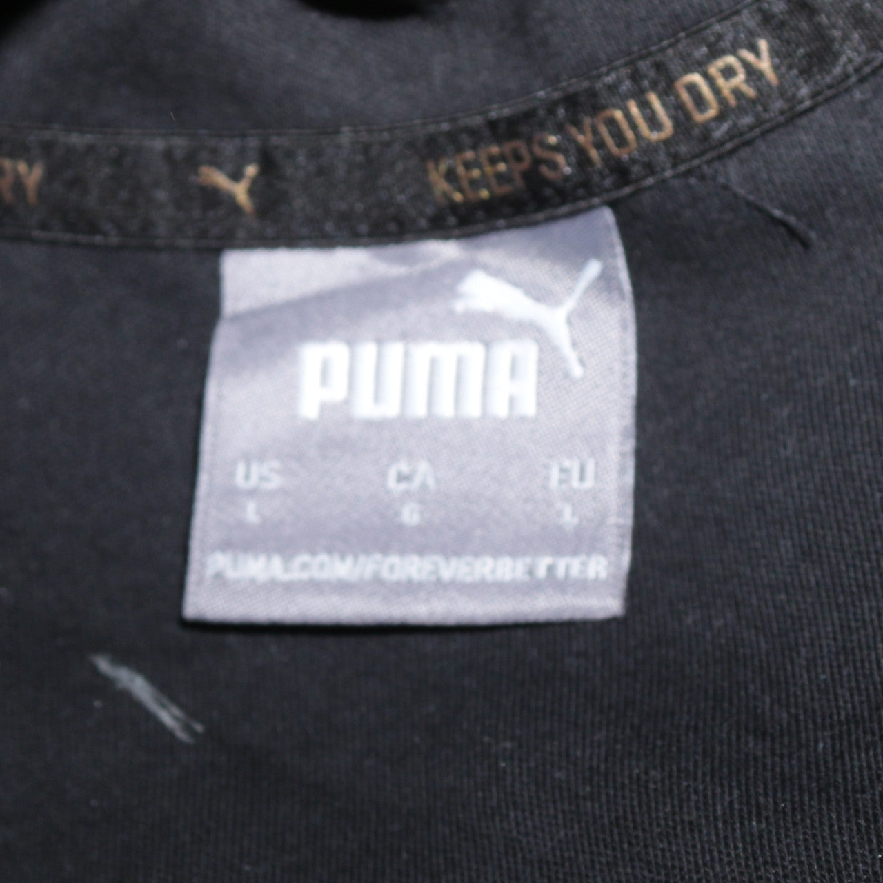 Puma Men’s Black Pullover Hoodie Size L Fleece Sportswear