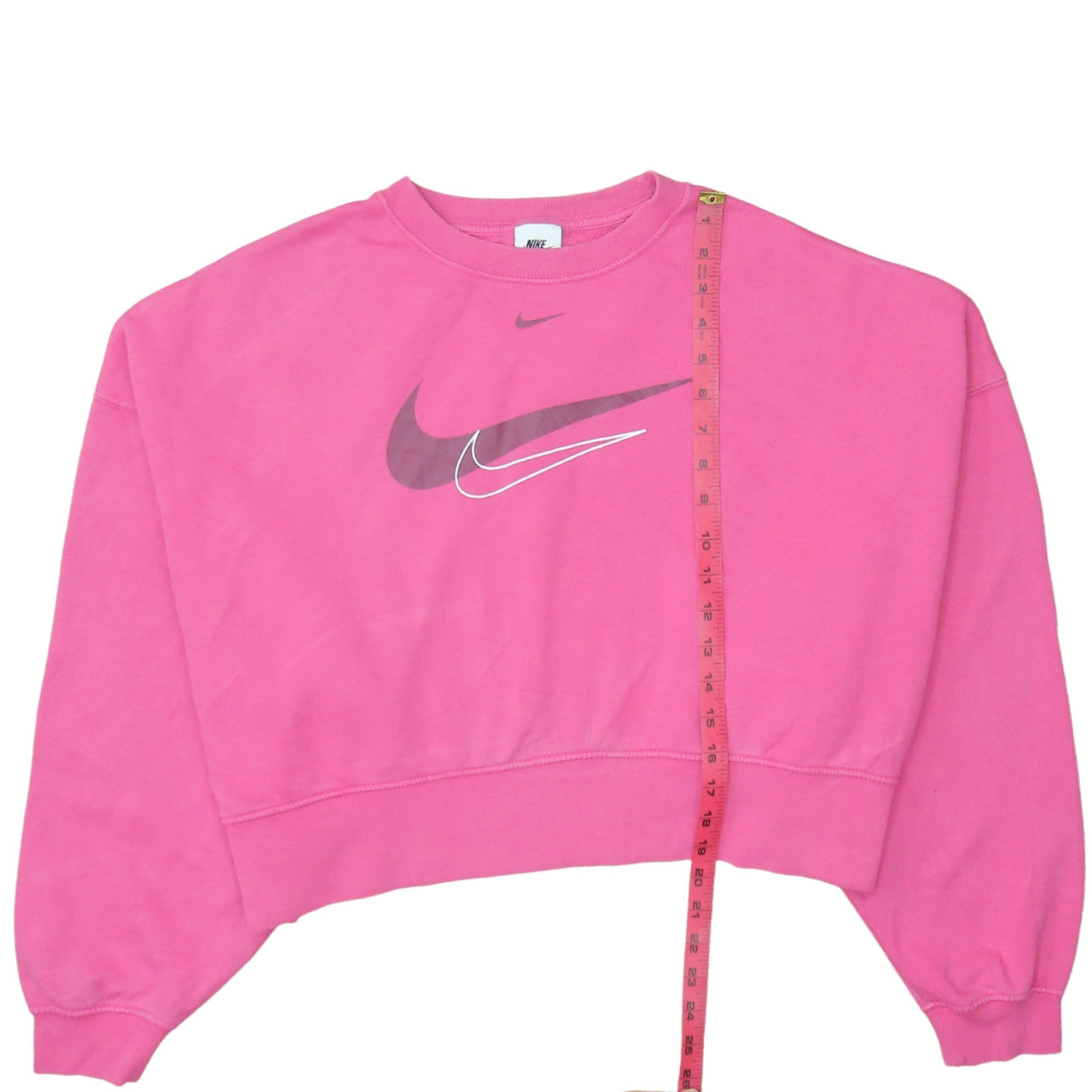 Nike Women’s Pink Loose Fit Crew Neck Pullover Sweatshirt M