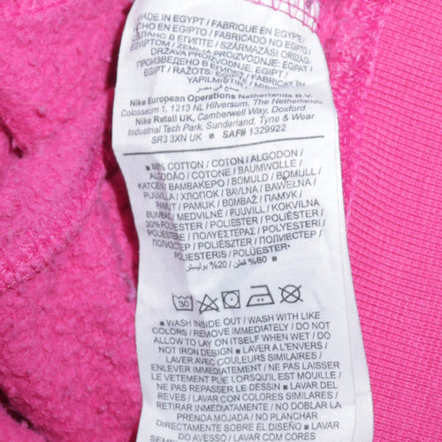 Nike Women’s Pink Loose Fit Crew Neck Pullover Sweatshirt M