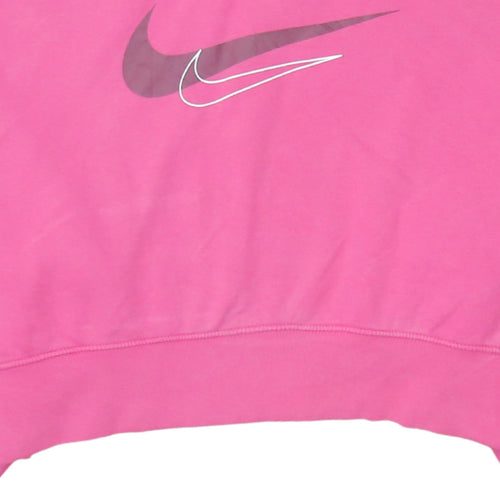 Nike Women’s Pink Loose Fit Crew Neck Pullover Sweatshirt M