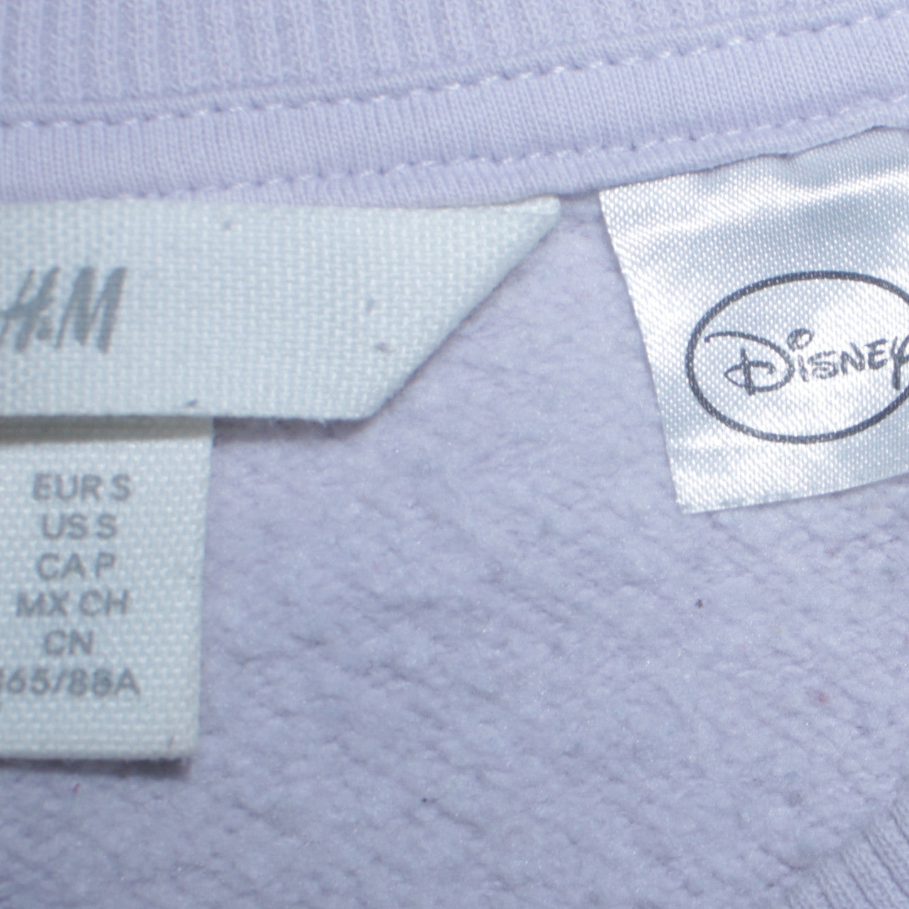 H&M Disney Women Purple Mickey Mouse Sweatshirt Size S Crew Neck Pullover