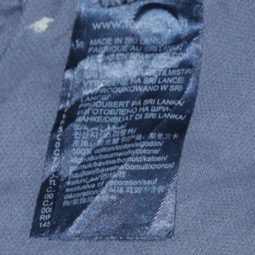 Tommy Hilfiger Men's Blue Slim Fit Cotton Polo Shirt XL