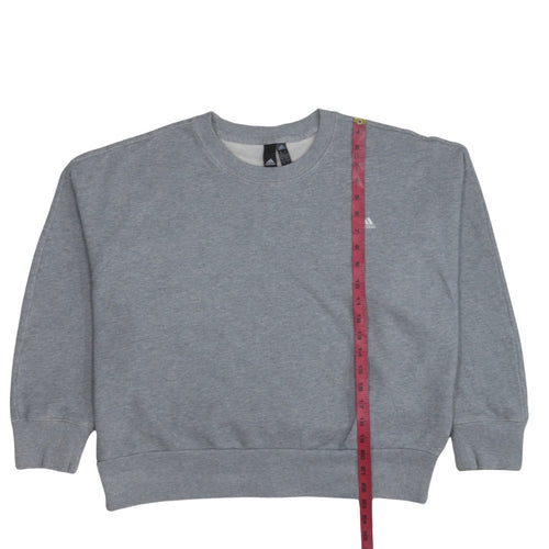 Adidas Women’s Grey XL Crew Neck Pullover Sweatshirt Classic Logo