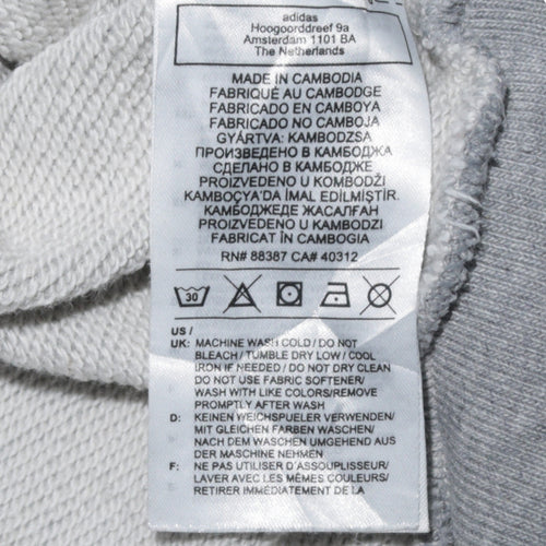 Adidas Women’s Grey XL Crew Neck Pullover Sweatshirt Classic Logo
