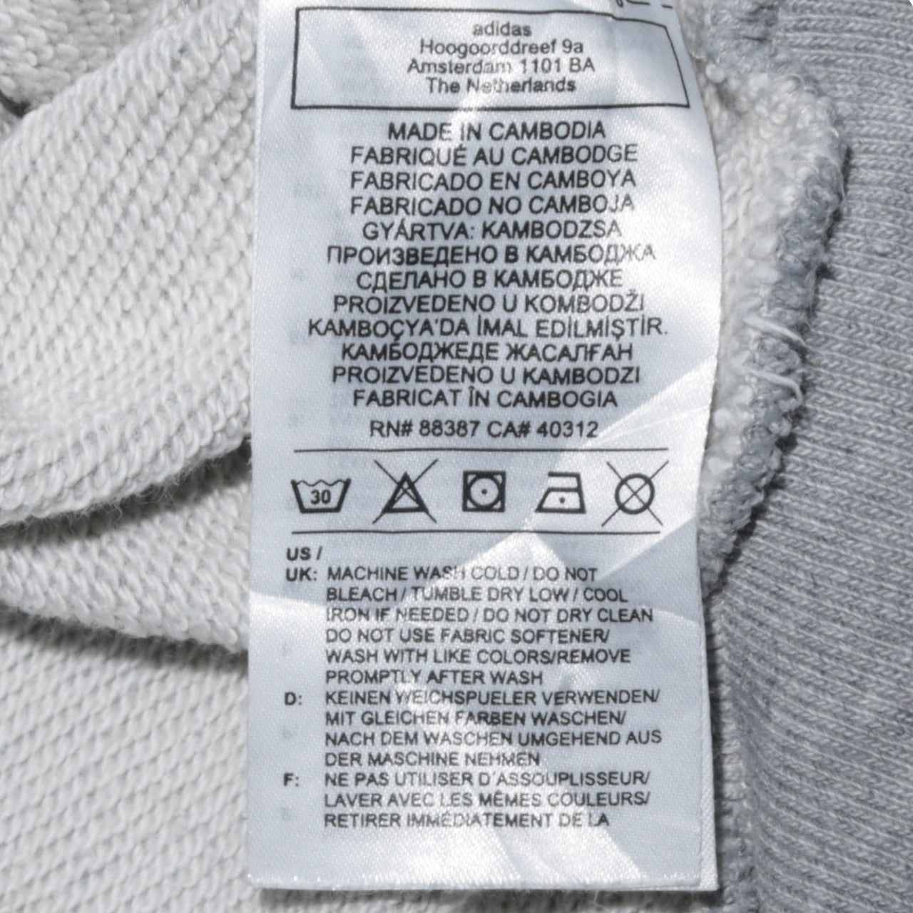 Adidas Women’s Grey XL Crew Neck Pullover Sweatshirt Classic Logo