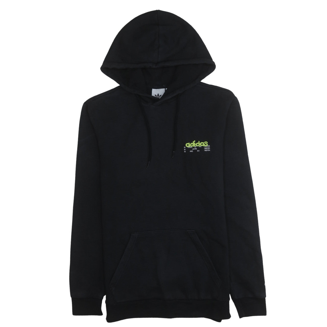 adidas Men's Black Pullover Hoodie Small Graphic Fleece
