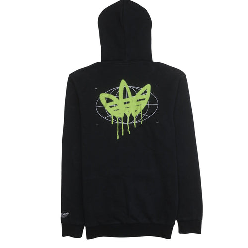 adidas Men's Black Pullover Hoodie Small Graphic Fleece