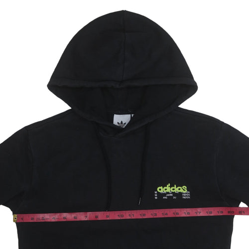adidas Men's Black Pullover Hoodie Small Graphic Fleece