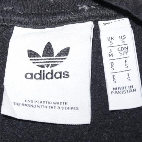 adidas Men's Black Pullover Hoodie Small Graphic Fleece