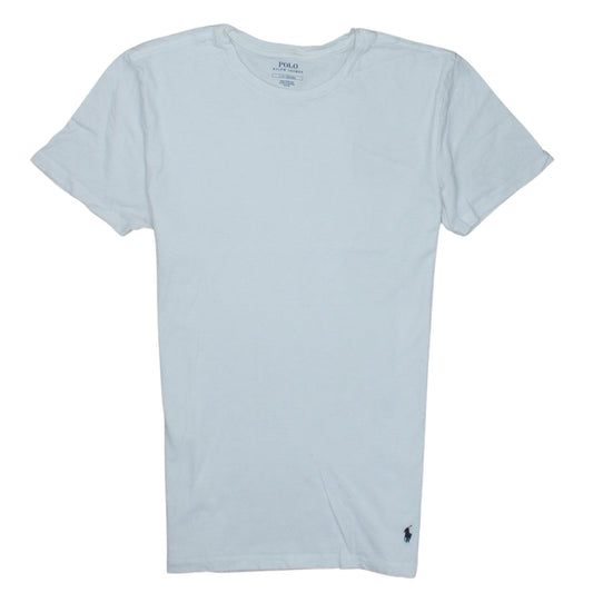 Ralph Lauren Men White Cotton Short Sleeve Crew Neck T-Shirt L