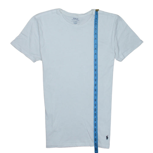 Ralph Lauren Men White Cotton Short Sleeve Crew Neck T-Shirt L