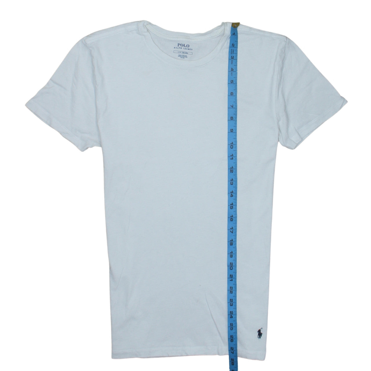 Ralph Lauren Men White Cotton Short Sleeve Crew Neck T-Shirt L