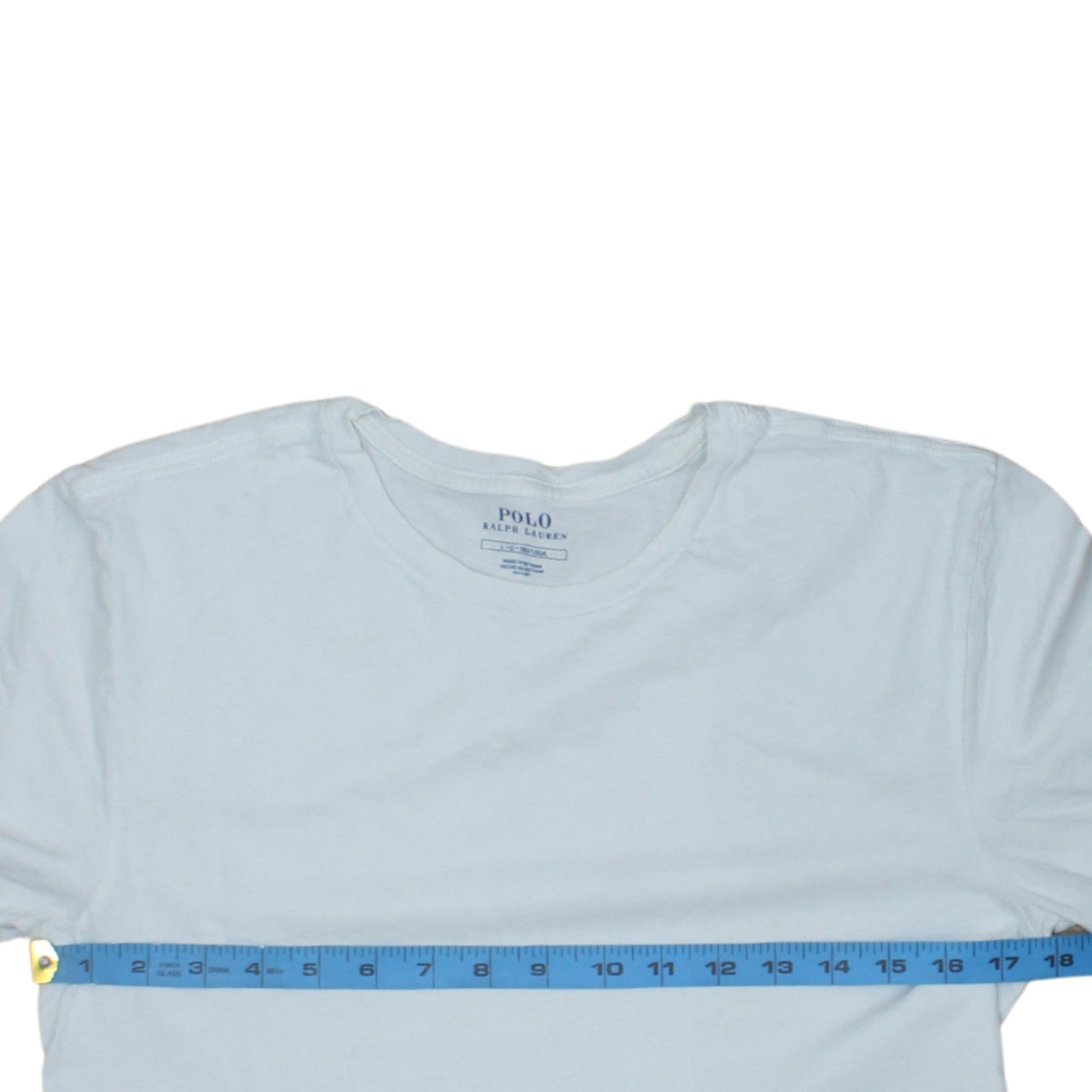 Ralph Lauren Men White Cotton Short Sleeve Crew Neck T-Shirt L