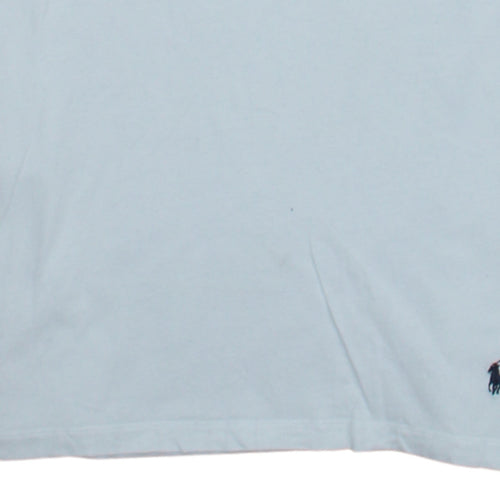Ralph Lauren Men White Cotton Short Sleeve Crew Neck T-Shirt L