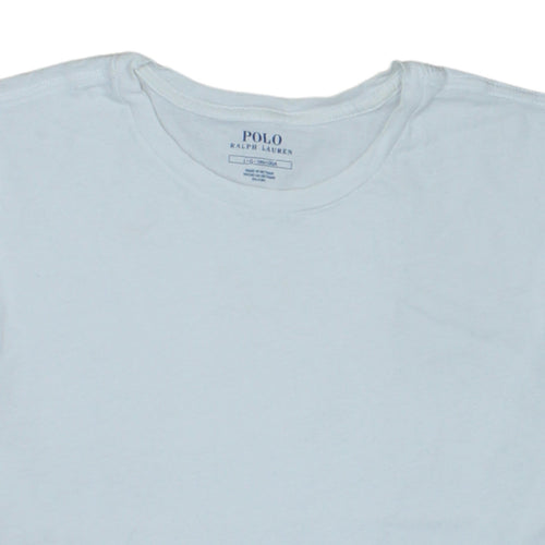 Ralph Lauren Men White Cotton Short Sleeve Crew Neck T-Shirt L