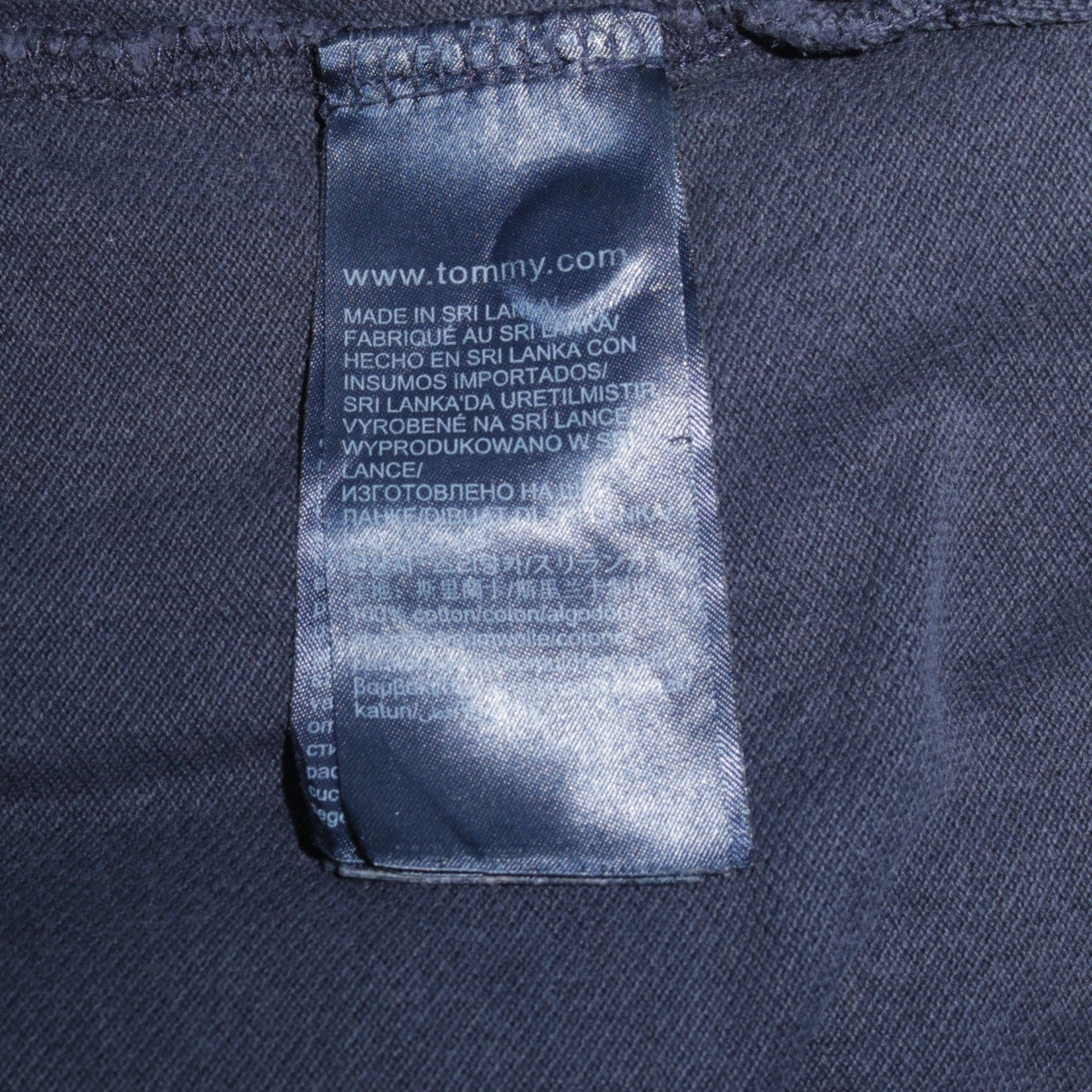 Tommy Hilfiger Men's Navy Blue Regular Fit Cotton Polo Shirt XL