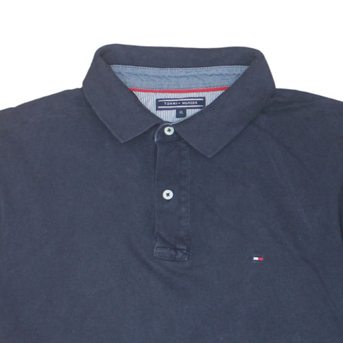 Tommy Hilfiger Men's Navy Blue Regular Fit Cotton Polo Shirt XL