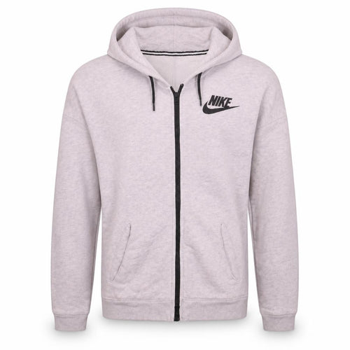 Nike Men's Beige Full Zip Hoodie S Fleece Sportswear